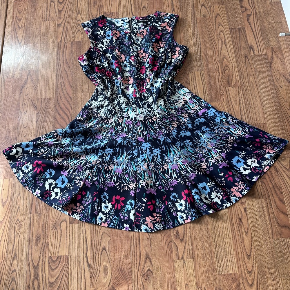 Roz & Ali Floral Midi Dress - Multicolor